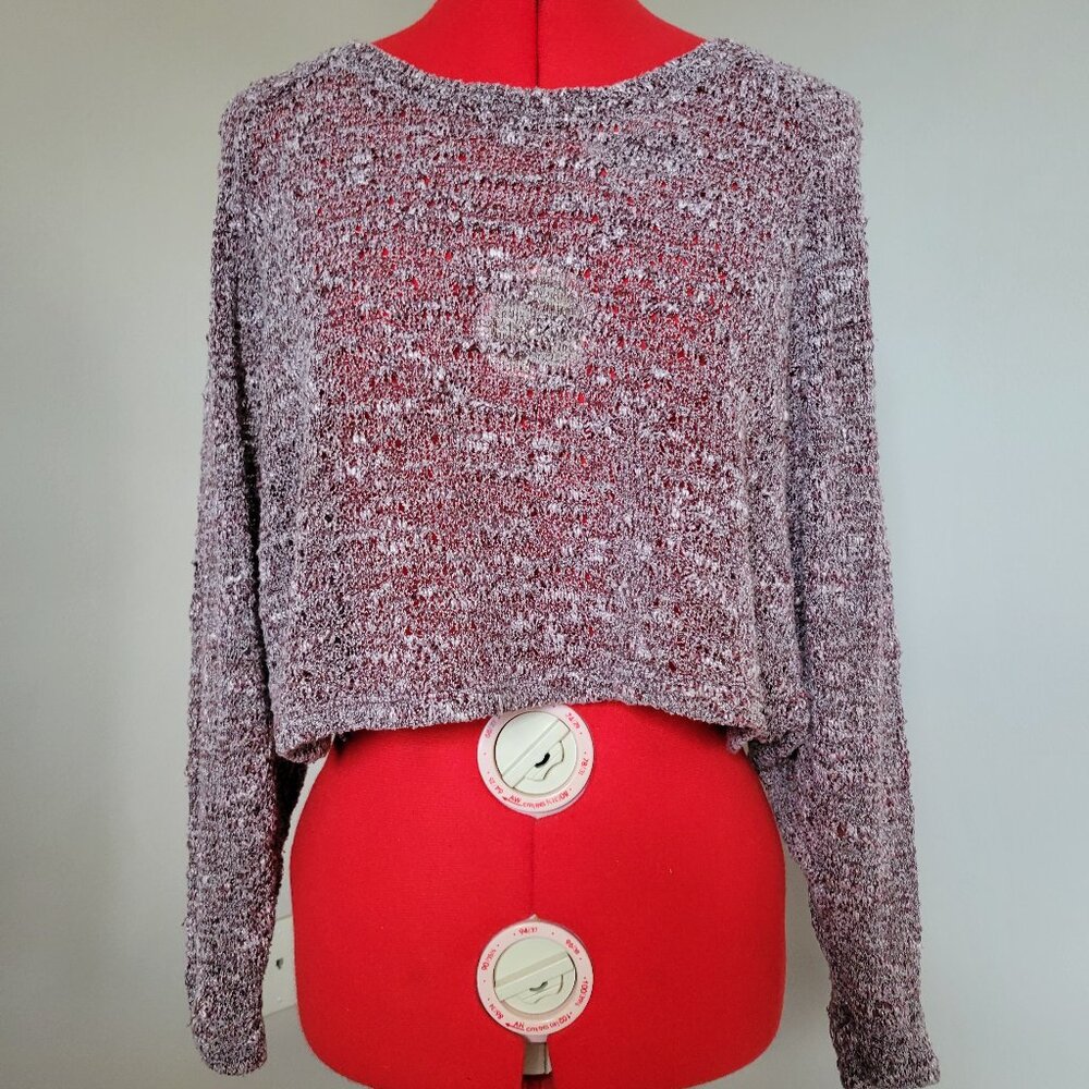 S / Sweater / Sparkle & Fade / Purple / Batwing (Dolman) Sleeves